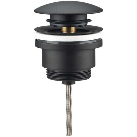 Vidage rond clic-clac noir mat Rubinetterie Noir mat 66mm