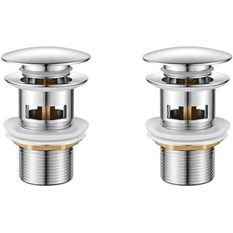 vidage Salle de Bain, Bonde de Lavabo Pop Up, Chromé, Argent