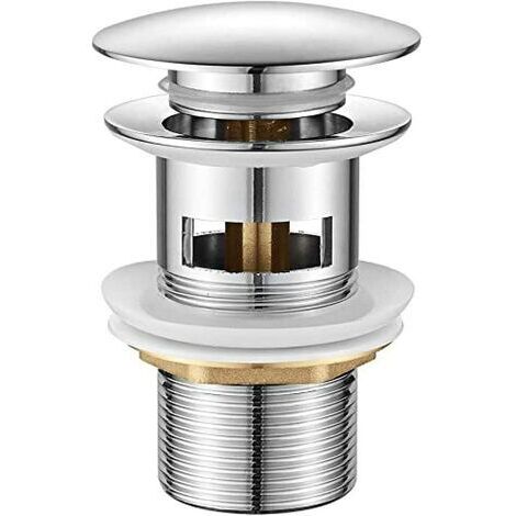 vidage Salle de Bain, Bonde de Lavabo Pop Up, Chromé, Argent