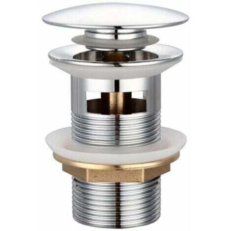 Vidage universel avec trop-plein pour lavabos & meubles sous-vasques Robinet de vidage escamotable Robinet , bouchon de lavabo，argent, une pièce