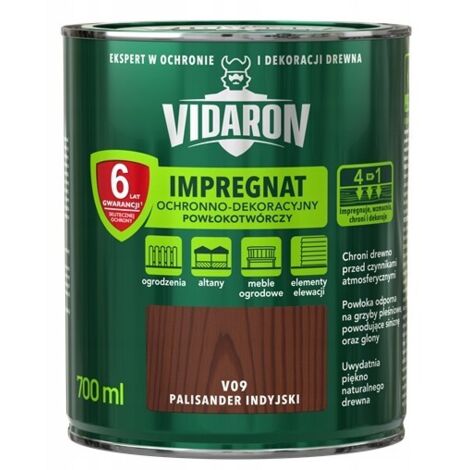VIDARON REVÊTEMENT IMPRÉGNANT PROTECTEUR ET DÉCORATIF BOIS DE PALISSANDRE INDIEN V09 0,7 L
