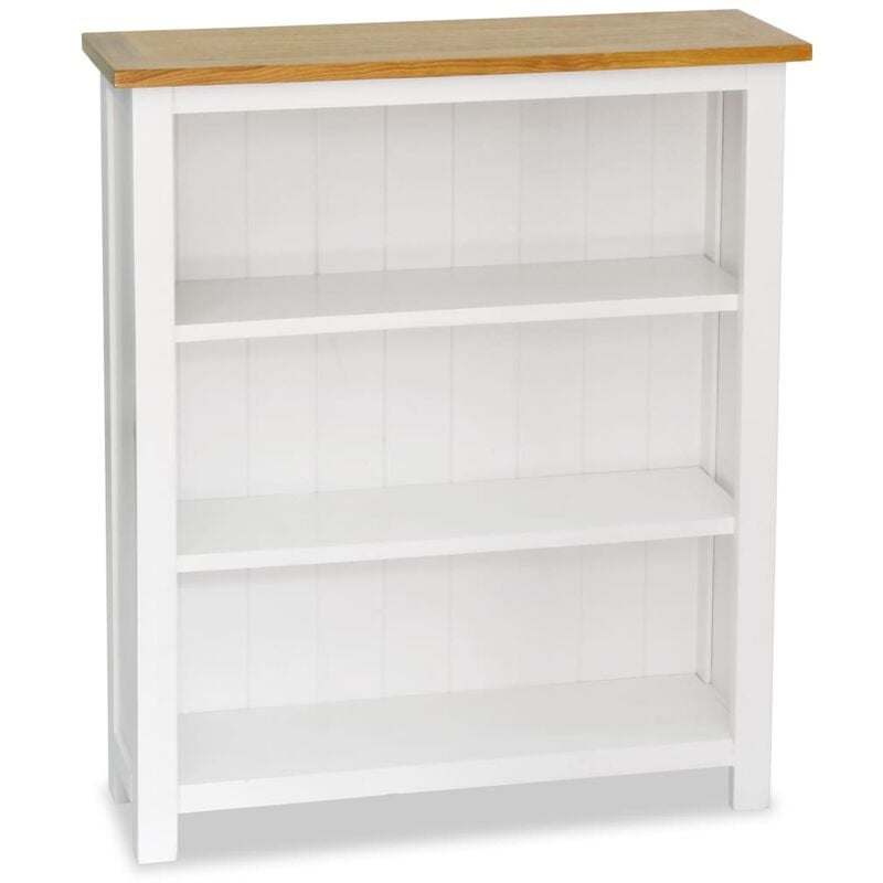 

vidaX Estantería de 3 niveles de madera maciza de roble 72x22,5x82 cm