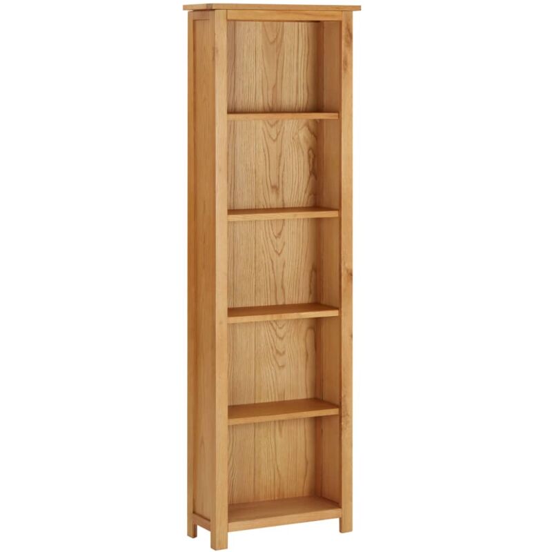 

vidaXL Madera Maciza de Roble Estantería 52x22,5x170 cm - Marrón
