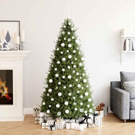 vidaXL 111-tlg. Weihnachtskugel-Set Weiß Polystyrol