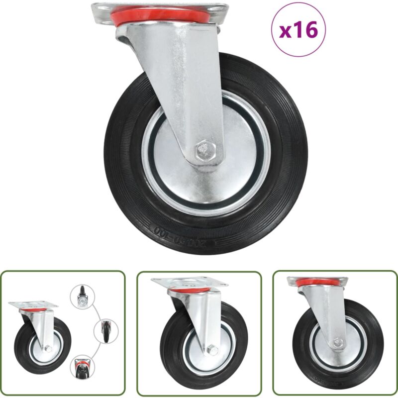 Image of The Living Store - vidaXL 16 Stk. Lenkrollen 200 mm