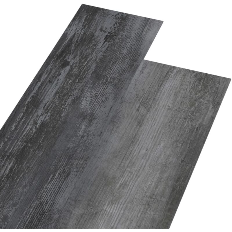 Non Self-adhesive pvc Flooring Planks 5.26 m² 2 mm Shiny Grey Vidaxl
