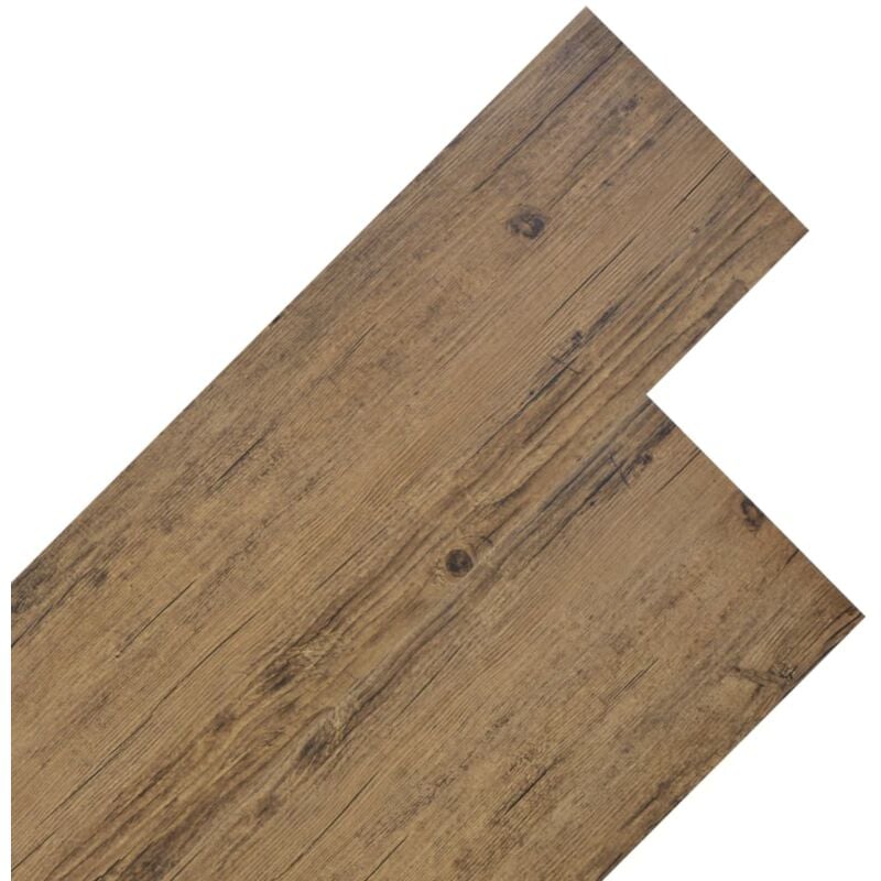 Non Self-adhesive pvc Flooring Planks 5.26 m² 2 mm Walnut Brown Vidaxl