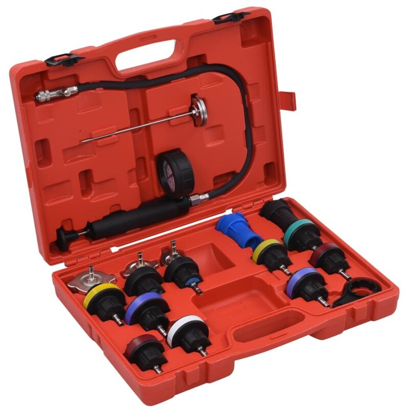 18 Piece Cooling System & Radiator Cap Pressure Tester vidaXL
