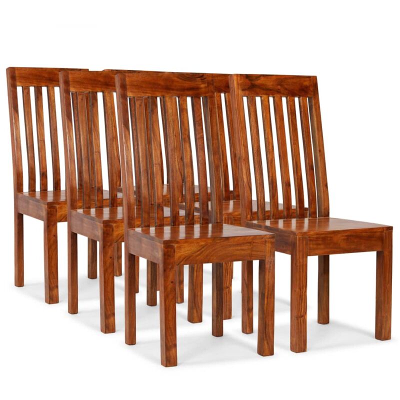 Vidaxl - Chaises à manger lot de 6 bois massif moderne