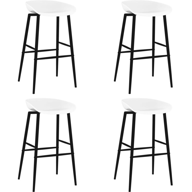Bar Chairs 4 Pcs White Vidaxl