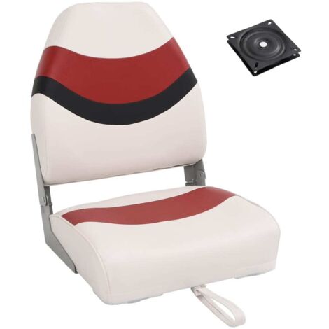 vidaXL 2 Piece Foldable Boat Seat Set High Backrest