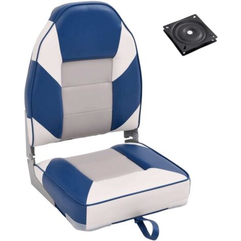 vidaXL 2 Piece Foldable Boat Seat Set High Backrest