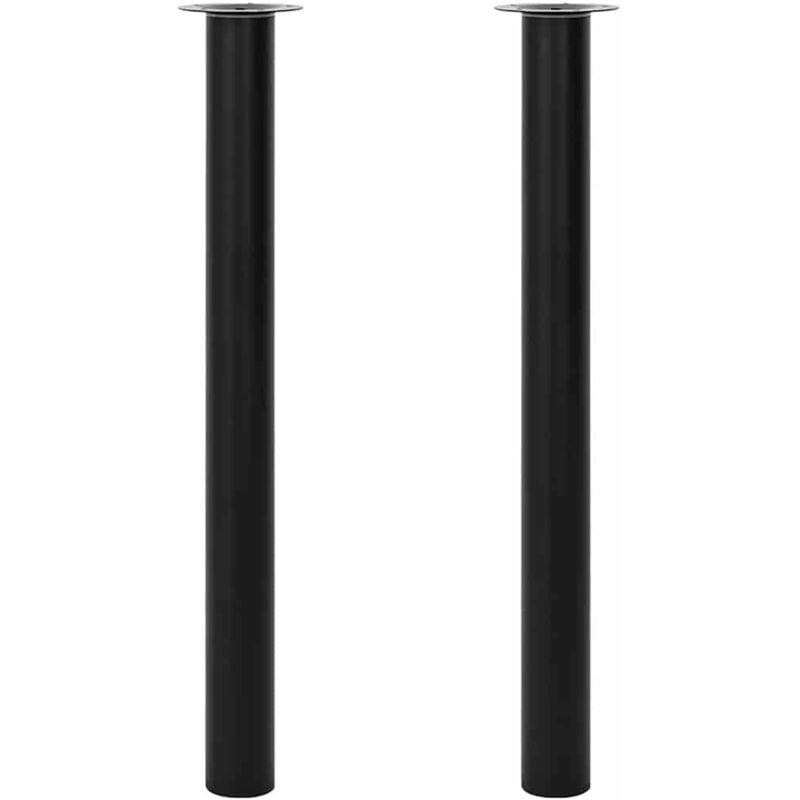 Pied de table télescopique 2 pcs Noir 710 mm - 1100 mm Vidaxl