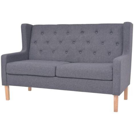 vidaXL 2-Sitzer Sofa Grau
