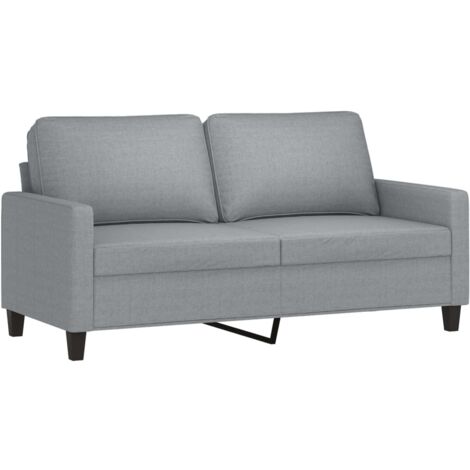 vidaXL 2-Sitzer Sofa Hellgrau 140 cm Stoff