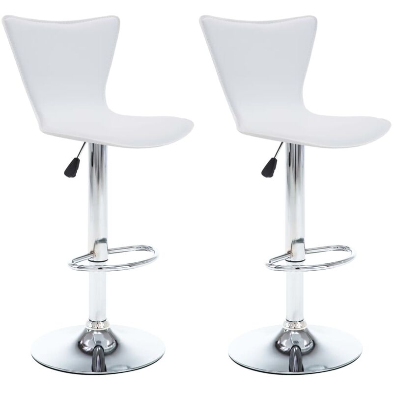 Drehbare Barhocker 2 Stk. Kunstleder Weiß