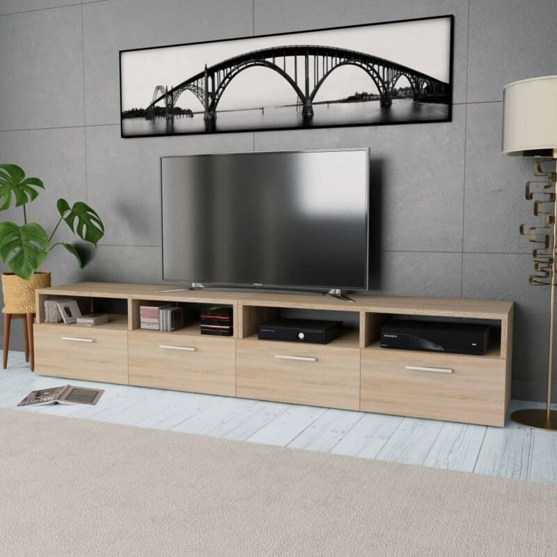Vidaxl - Meubles tv 2 pcs Bois d'ingénierie 95x35x36 cm Chêne