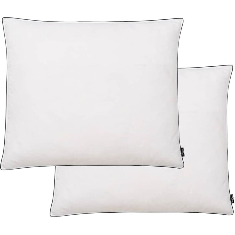 Oreiller 2 pcs Remplissage de duvet léger 70 x 60 cm Blanc