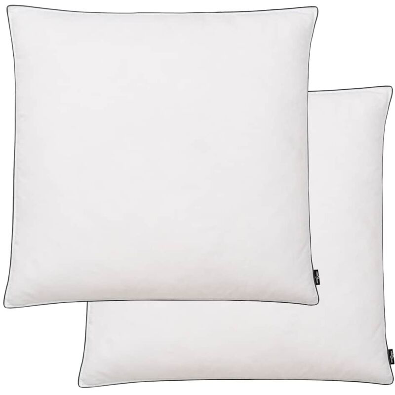 Oreiller 2 pcs Remplissage de duvet léger 80 x 80 cm Blanc