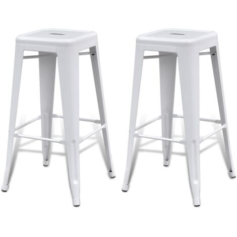 vidaXL 2x Tabourets de Bar Acier Chaises de Comptoir Sièges de Comptoir Chaises de Bar Tabourets de Pub Sièges de Pub Café Multicolore