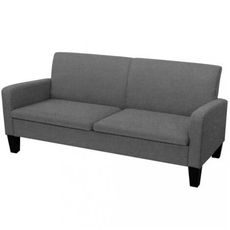vidaXL 3-Sitzer Sofa 180 x 65 x 76 cm Dunkelgrau