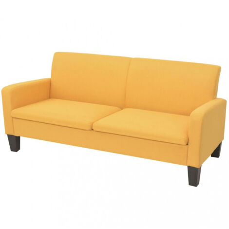 vidaXL 3-Sitzer Sofa 180 x 65 x 76 cm Gelb