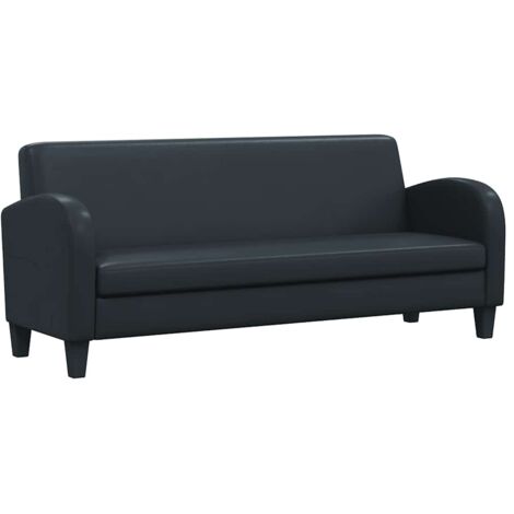 vidaXL 3-Sitzer-Sofa Kunstleder Schwarz