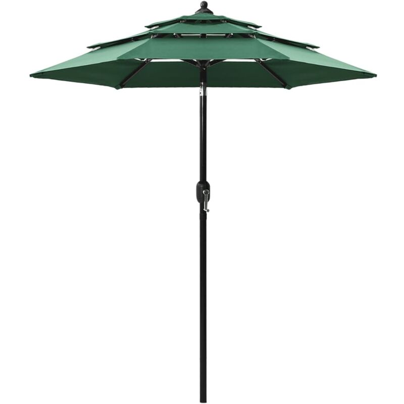 Vidaxl - 3-Tier Parasol with Aluminium Pole Green 2 m Green