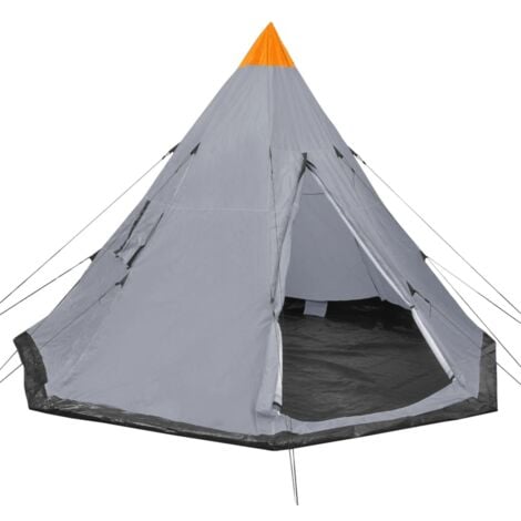main image of "vidaXL 4-person Tent Grey - Grey"