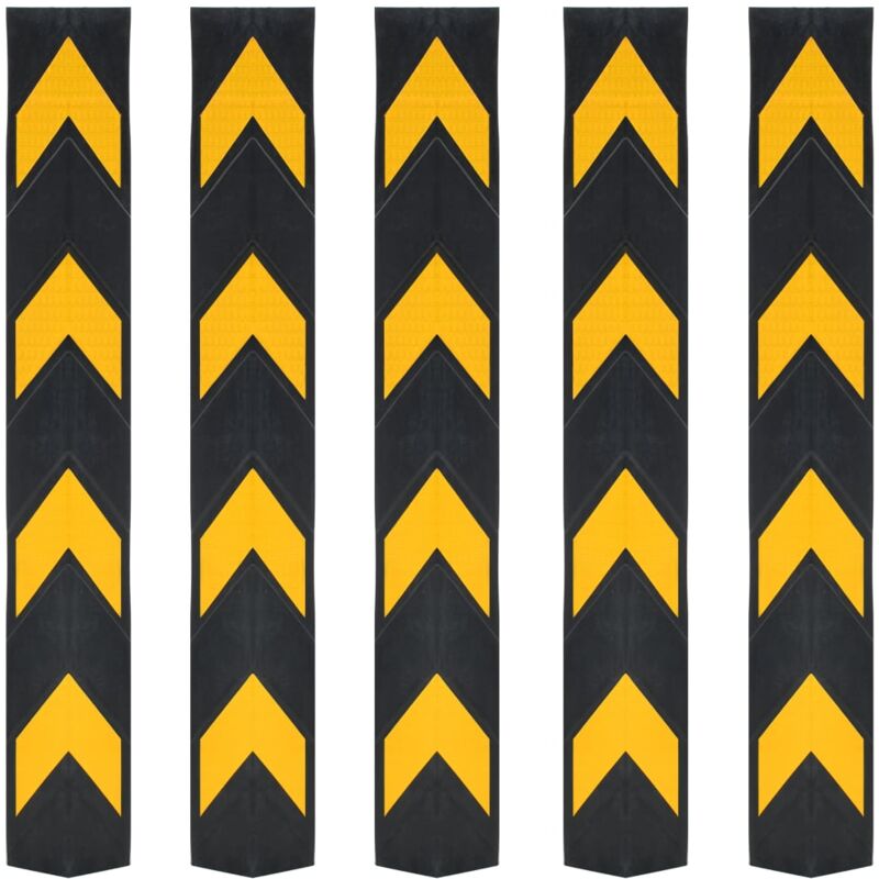 Protectores de esquina reflectantes 5 unidades goma 80 cm