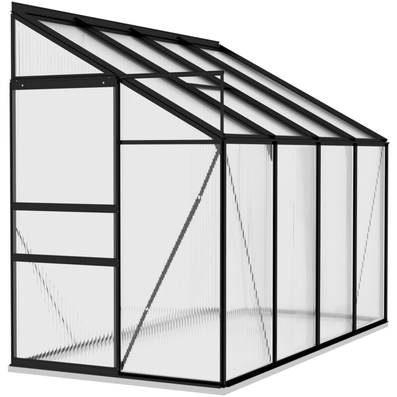 Greenhouse Anthracite Aluminium 5.24 m³ - Anthracite - Vidaxl