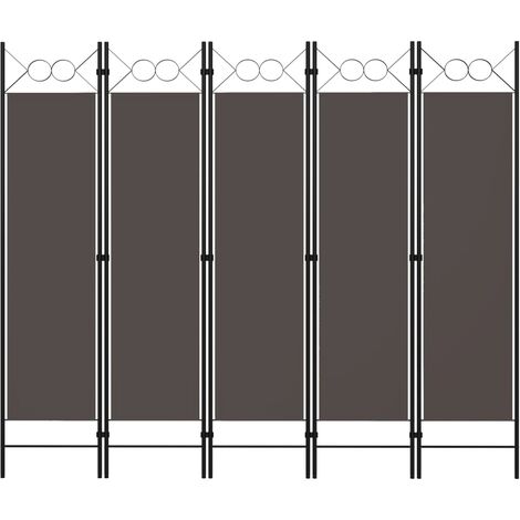 vidaXL 5-tlg. Raumteiler Anthrazit 200 x 180 cm
