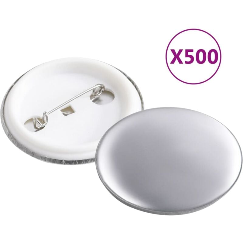 Pièces de boutons à épingle 500 ensembles 37 mm Vidaxl