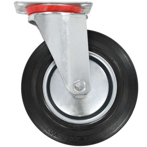 vidaXL 8 pcs Roulettes pivotantes 200 mm