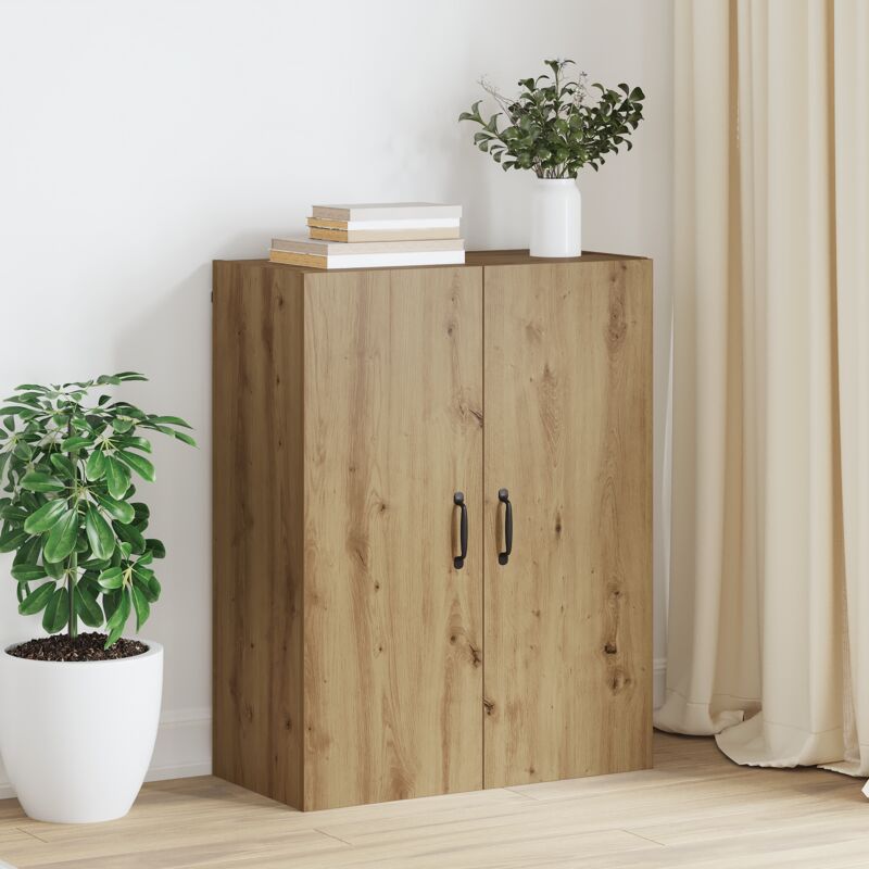 Hängeschrank Eiche Handwerklich 69.5 X 34 X 90 Cm Holzwerkstoff Vidaxl
