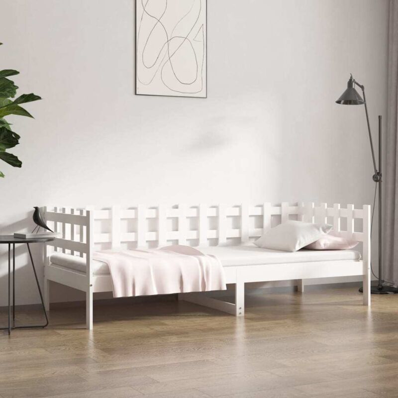 Tagesbett Ohne Matratze Weiß 80x200 Cm Massivholz Kiefer Vidaxl