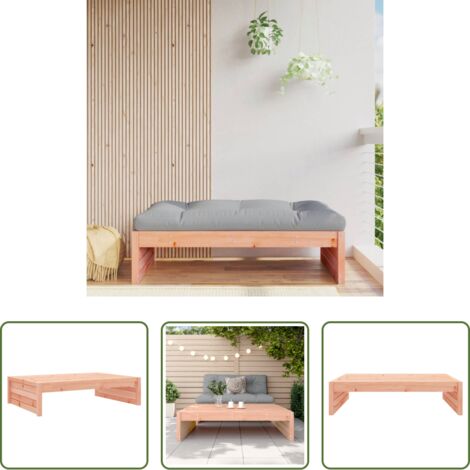 vidaXL Abeto douglas -  Taburete de jardín madera maciza de abeto Douglas 120x80 cm
