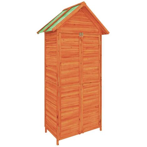 vidaXL Abri à outils de jardin marron 89x52,5x175 cm bois massif pin
