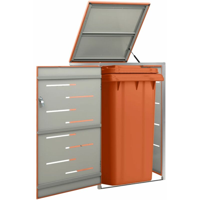 Abri pour poubelle 69x77,5x115 cm Inox