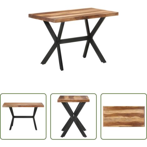 vidaXL Acabado miel -  Mesa de comedor de madera acacia acabado miel 120x60x75 cm
