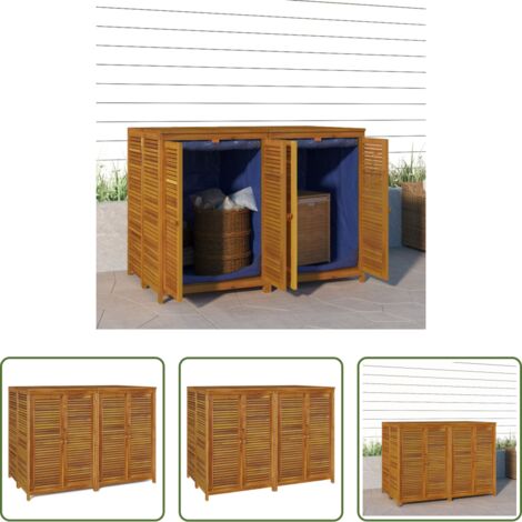 vidaXL Acacia -  Caja de almacenaje de jardín madera maciza acacia 140x87x104 cm