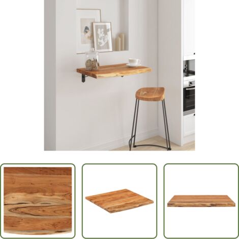 vidaXL Acacia -  Mensola a Muro 40x40x2,5cm Quadrata Massello Acacia Bordi Vivi