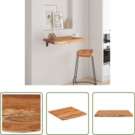 vidaXL Acacia -  Mensola a Muro 40x40x3,8 cm Quadrata Massello Acacia Bordi Vivi