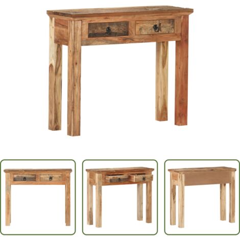 vidaXL Acacia -  Mesa consola madera de acacia y madera reciclada 90,5x30x75cm