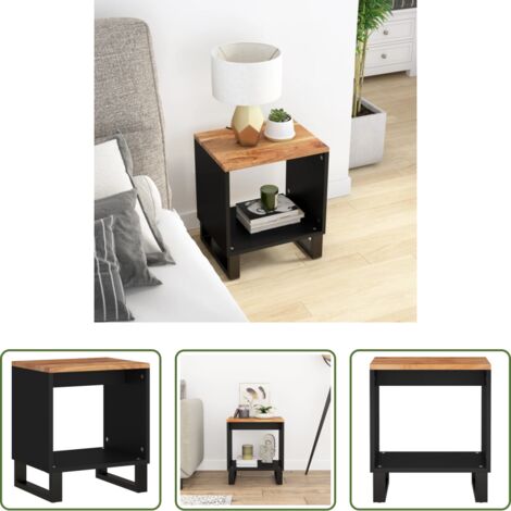 vidaXL Acacia -  Mesa de centro madera maciza acacia y contrachapada 40x31x46 cm