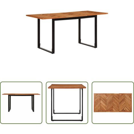 vidaXL Acacia -  Mesa de comedor 160x80x75 cm madera maciza acacia