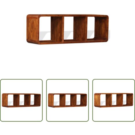 vidaXL Acacia -  Mueble de TV madera maciza acabado miel 120x30x40 cm