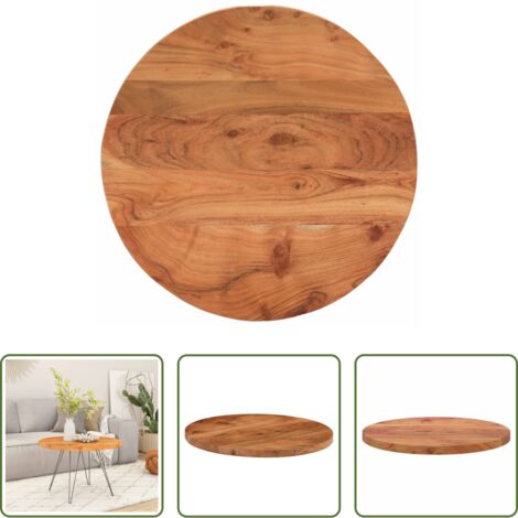 vidaXL Acacia -  Tablero de mesa redondo madera maciza de acacia Ø50x3,8 cm