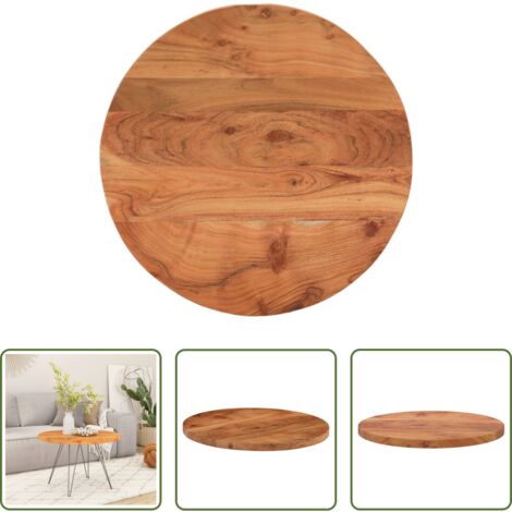 vidaXL Acacia -  Tablero de mesa redondo madera maciza de acacia Ø60x3,8 cm