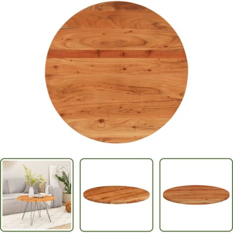 vidaXL Acacia -  Tablero de mesa redondo madera maciza de acacia Ø70x3,8 cm